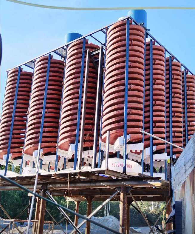 WSHT 6S Chute de Espiral Separador por Gravidade para Ouro Fino, Estanho, Tantalio e Minerais, Chute de Espiral de Processamento Mineral