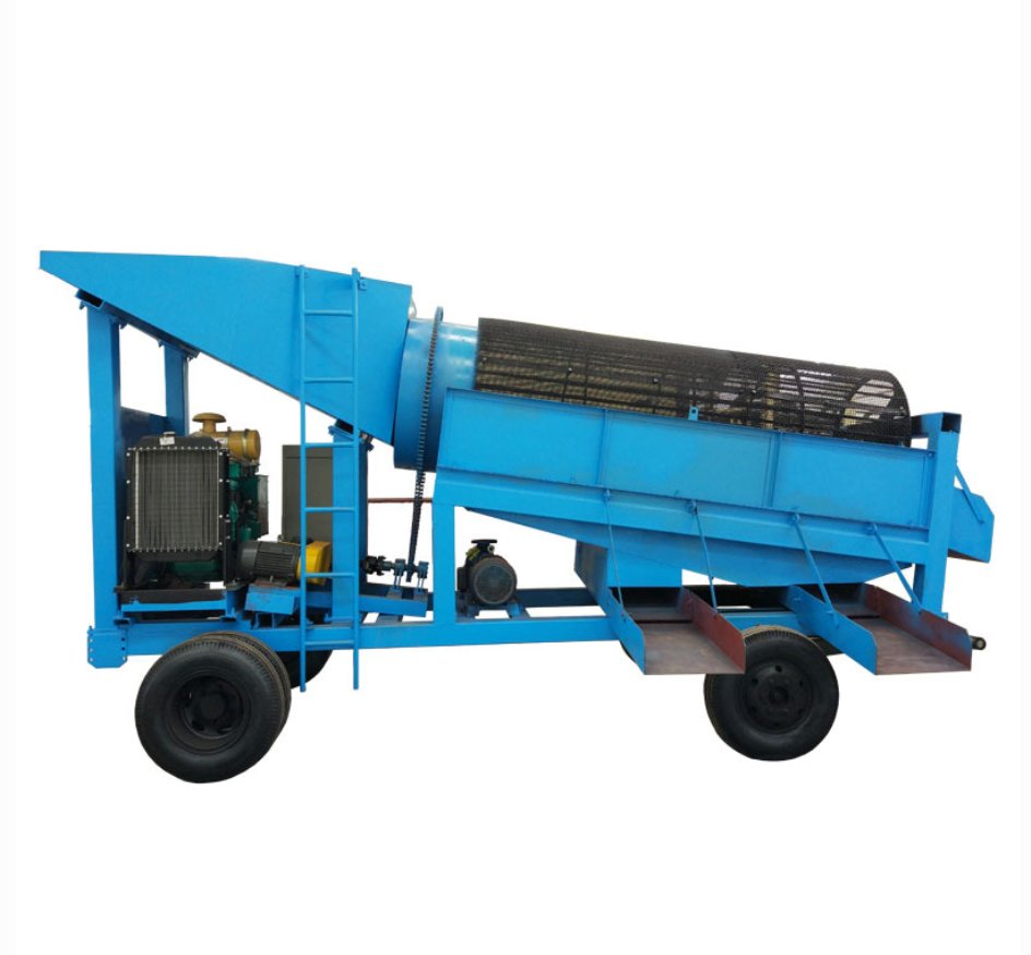 Máquina de lavagem de ouro trommel WSHT, equipamento de triagem de ouro de depósito de superfície de areia de rio móvel