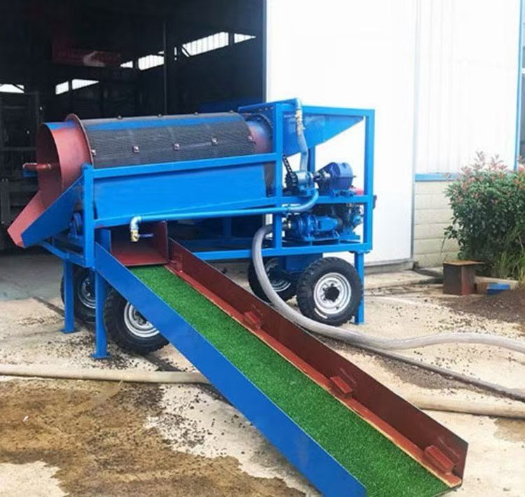 Equipamento de mineração de ouro de trommel rotativo