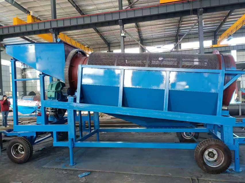 Máquina de Lavagem de Ouro Trommel WSHT - Equipamento de Triagem de Ouro Alluvial Móvel - Equipamento de Triagem de Ouro de Rios - Tela Trommel para Mineração de Ouro