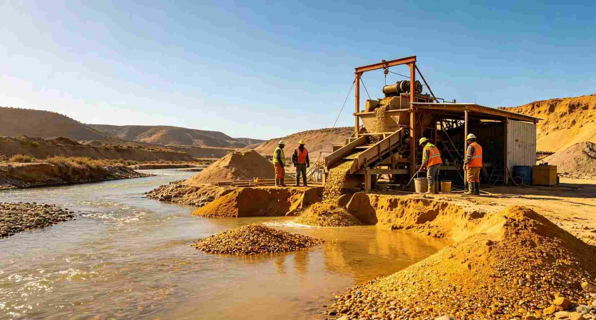 Método eficiente e econômico para mineração de ouro em rios
