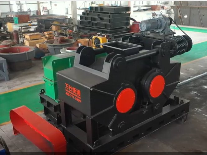 Máquina de produção de areia WSHT de dois rolos de rolo - Triturador de pedra de extrusão de dois rolos para produção de areia fina
