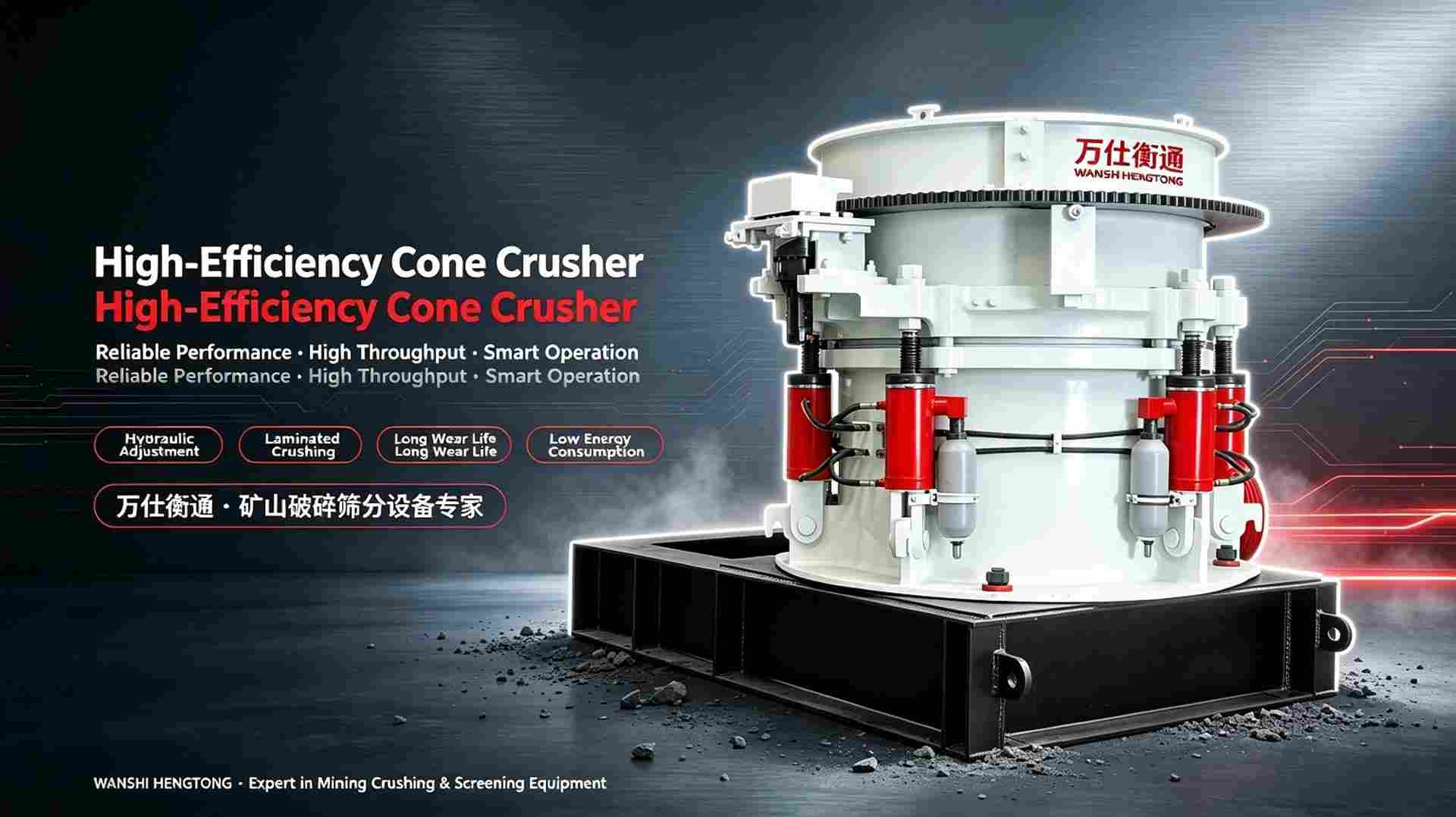 WSHT Multi-Cilindro Hidráulico Cone Crusher Alta Produção Médio Fino Máquina de Quebra de Pedra

⟦SEP⟧