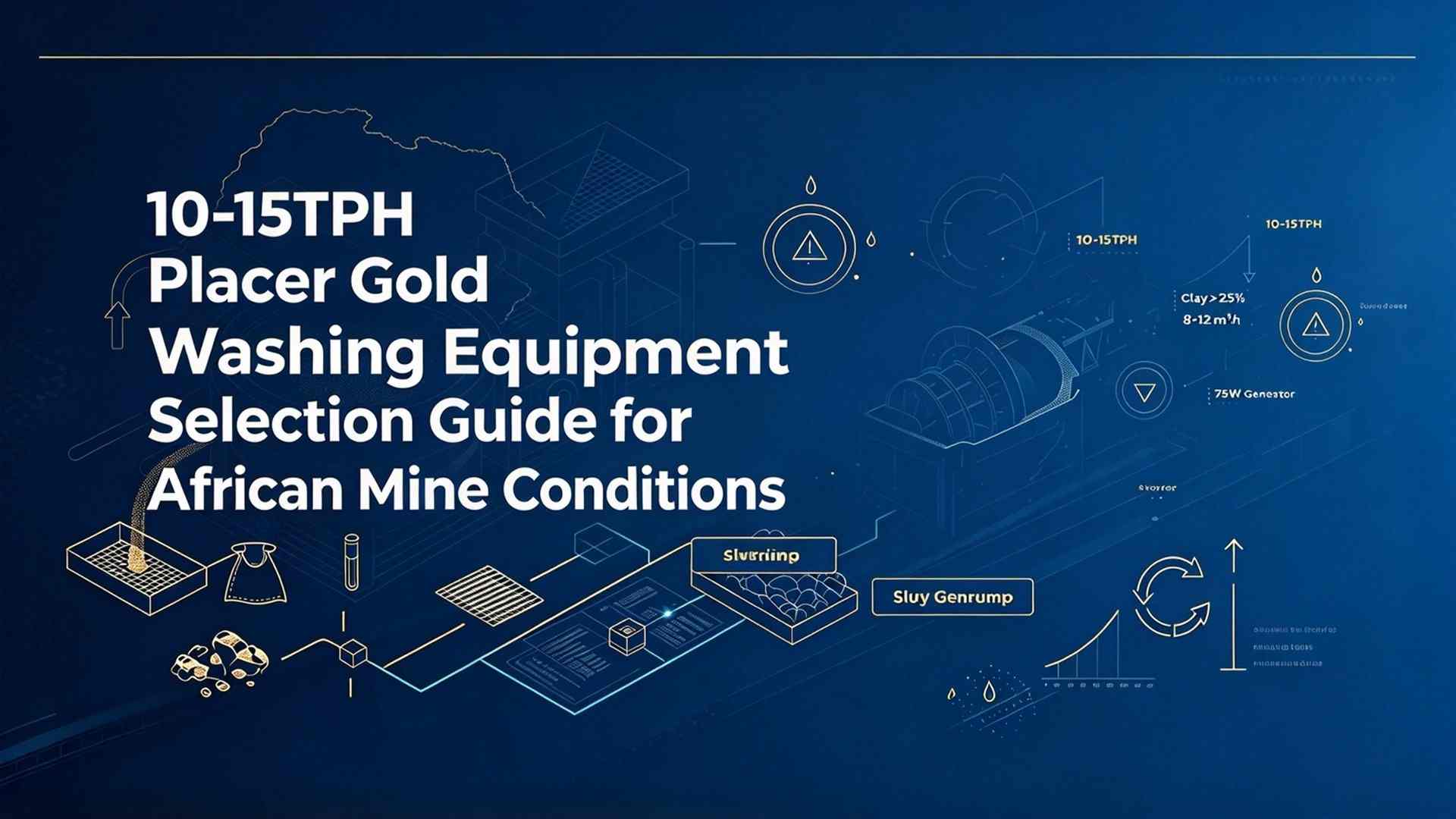 Guia de seleção de equipamento de lavagem de ouro em jazidas de 10-15 TPH para condições de mina na África